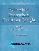 Everywhere, Everywhere, Christmas Tonight! SATB choral sheet music cover